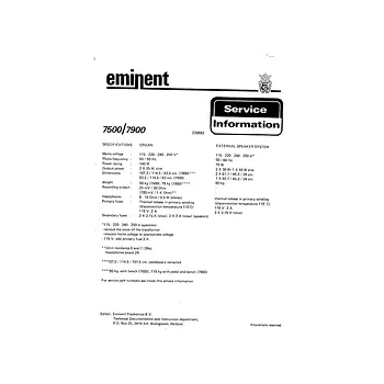 EMINENT 7500 / 7900  OMEGAN